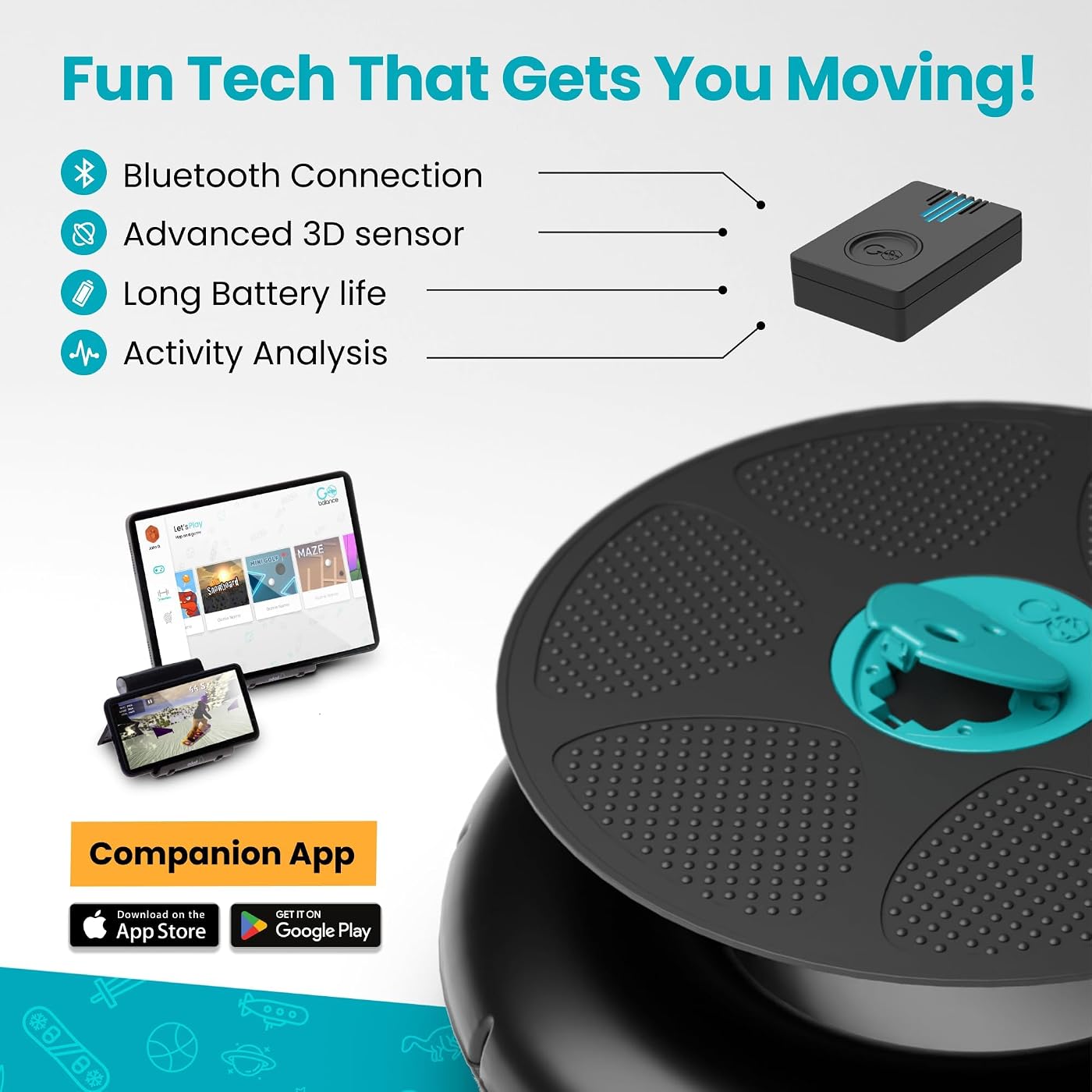GoBalance App-Enabled Balance Board, view 4