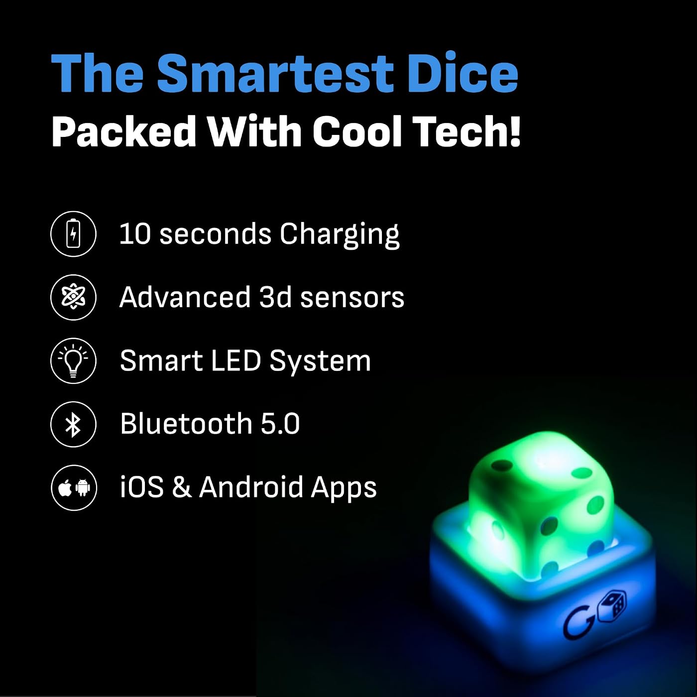 GoDice Family Pack — 5 Smart Dice, view 3